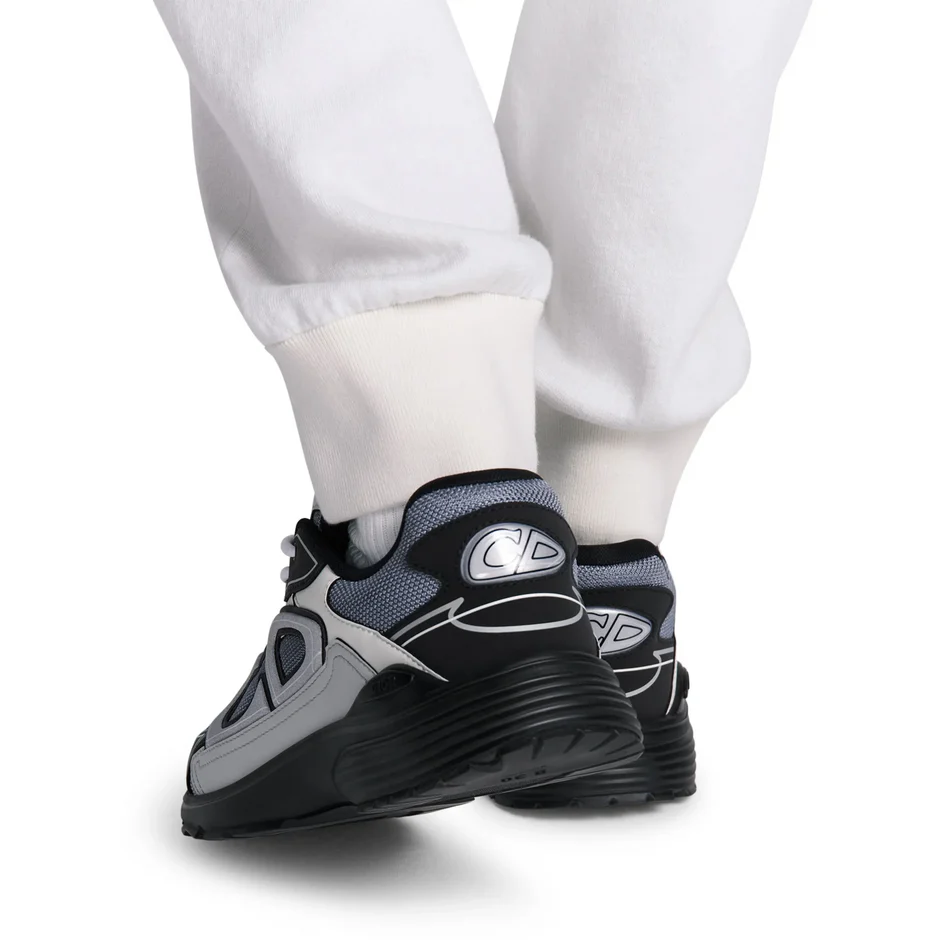 B30 - Blue Mesh with Gray, White and Black Technical Fabric