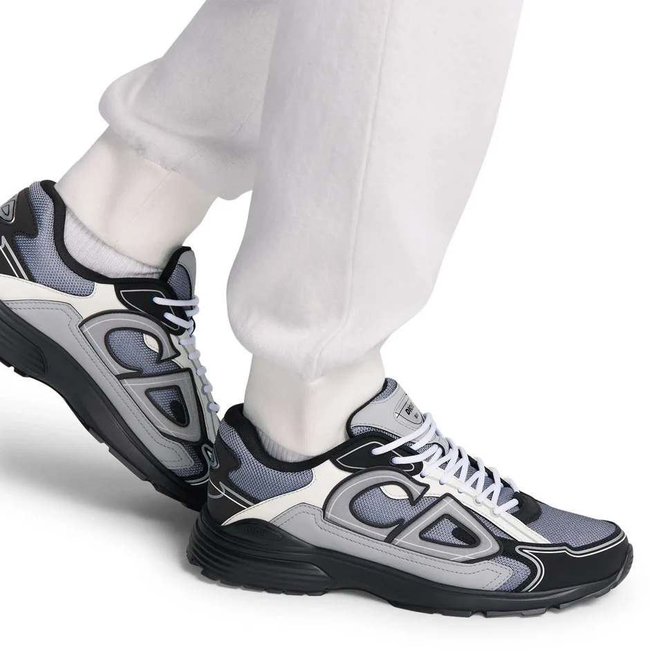B30 - Blue Mesh with Gray, White and Black Technical Fabric
