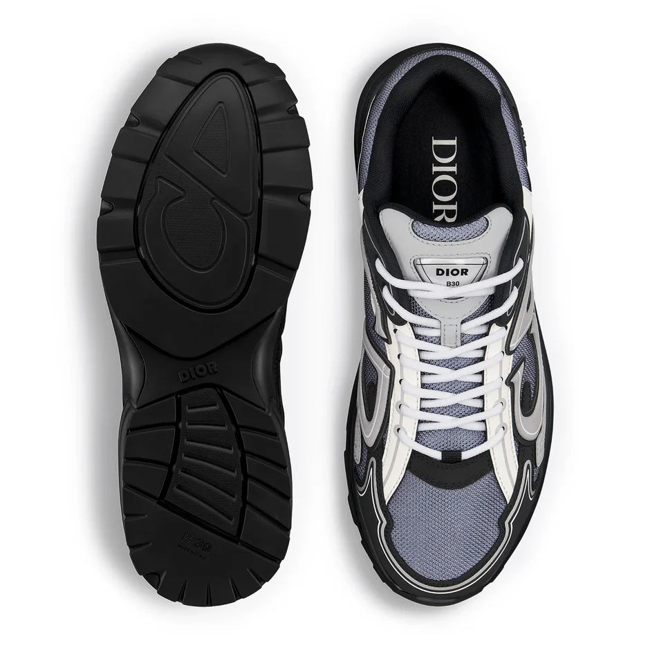 B30 - Blue Mesh with Gray, White and Black Technical Fabric