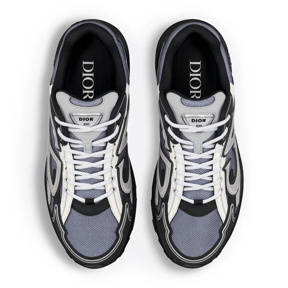 B30 - Blue Mesh with Gray, White and Black Technical Fabric